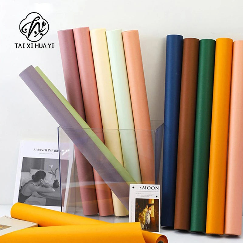 Fenghua Thick Kraft Paper Single-Sided Solid Color Korean Bouquet Material for Unique Packaging Elegant Touches รูปสินค้าหลัก