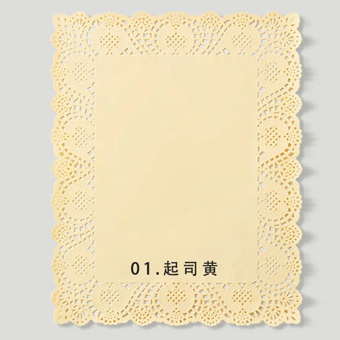 Coated Sea Salt Cheese Hollow Lace Edge Flower Packaging Paper Single Side for Mother's Day Bouquet