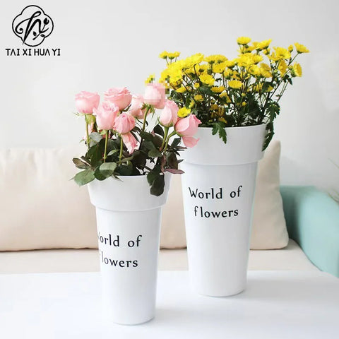 Oversized Floral PVC Hydration Container Decorative Flower-Design Packaging Tub