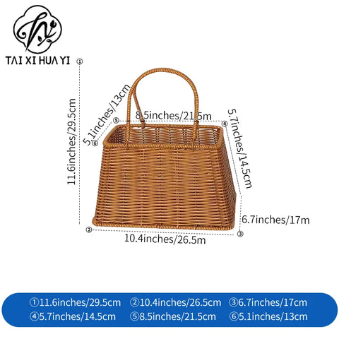Handmade New Flower Decorative Woven Basket with Handle for Food or Gifts Premium Packaging & Printing Product