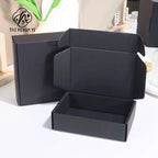 Durable Black Rectangular Cardboard Airplane Packaging Box with Embossing for Safe Shipping and Mailing