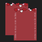 Heart-shaped Flower Wrapping Paper Double-sided PE Coating Antistatic for Valentine's Day Art Paper Packaging