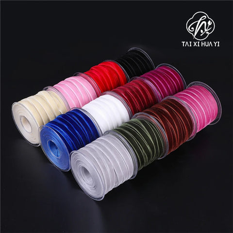 Single Sided 1cm & 2.5cm Velvet Non Elastic Plush Belt Luxury Christmas & Valentine's Day DIY Bow Accessory for Weddings