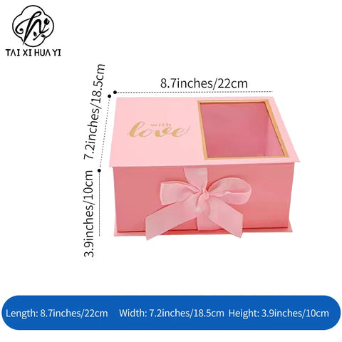 Custom Premium Elegant Luxury Flower Bouquet Box for Valentine's Day Candle Set Mini Perfume Gift Box for Love Gifts