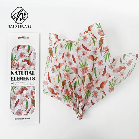 50*70cm Soft Pear Paper Waterproof Uncoated Virgin Pulp Elegant Flower Bouquet Wrapping Gift Wrapping Paper