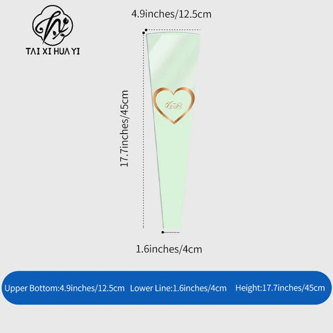 Transparent OPP Heart Pattern Soft Translucent Stretch Film Bouquet Bag Moisture-Proof Floral Shop Single Rose Packaging Plastic
