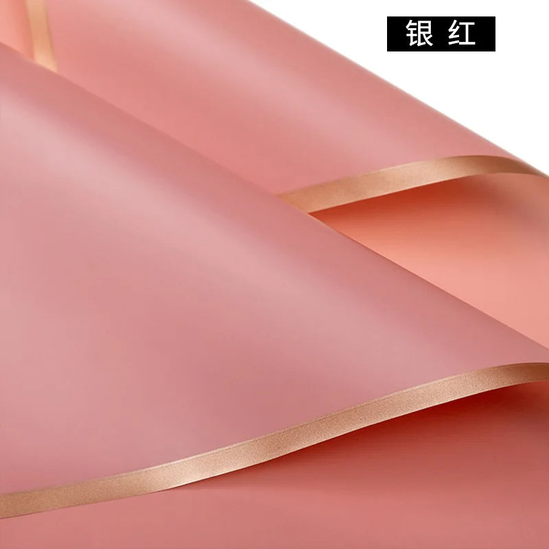 Taixi Brand Gold-edged PE Coated Double-Sided Recyclable Parchment Paper Gravure Compatible Valentine's Day Waterproof Flower