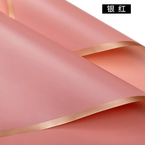 Taixi Brand Gold-edged PE Coated Double-Sided Recyclable Parchment Paper Gravure Compatible Valentine's Day Waterproof Flower