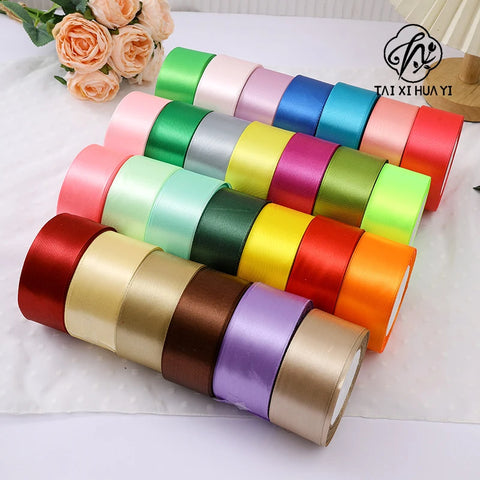 40mm Polyester Satin Ribbon Fashion-Style Floral and Gift Wrapping Ribbon for Birthday Christmas Halloween Decorations