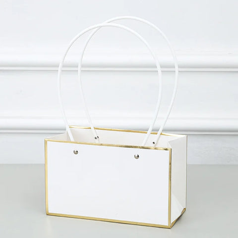 Popular Rectangular Floral Bouquet Packaging Gift Bag Flower Boxes for Bouquets Embossing Printing for Craft Paper Supplies