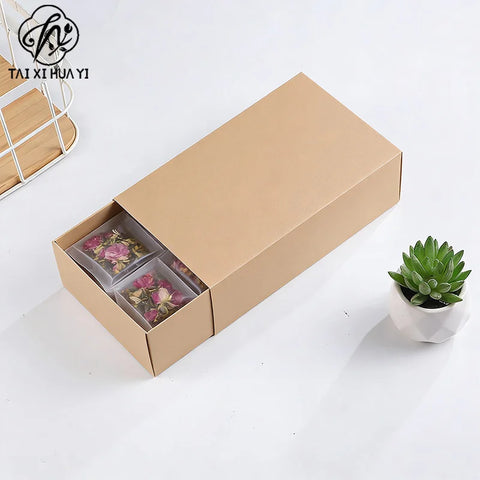Customized Eco-Friendly Plastic Folding Drawer Boxes with Offset Printing White Transparent Gift Boxes