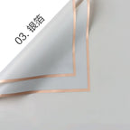 Golden Border Jelly Film Single-sided Coated Semi-transparent Matte Waterproof Flower Packaging Paper
