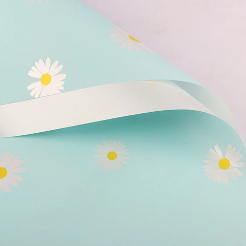 Simple and Fresh Flower Printed Waterproof Material for Flower Shop Bouquet Packaging Paper