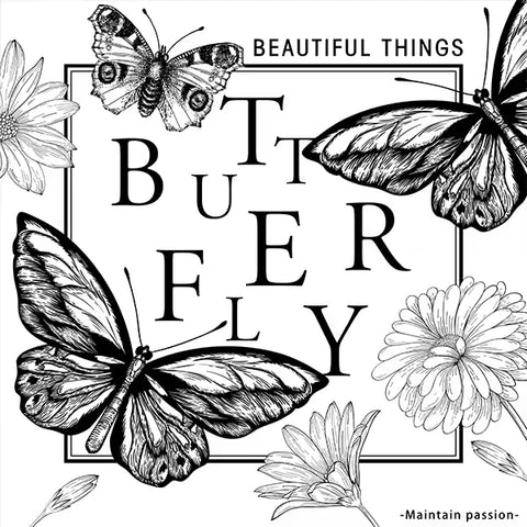 Dreamy Butterfly Waterproof Recyclable Double Sided Wrapping Paper Crafting Flower Bouquets Stickers Floral Art Materials