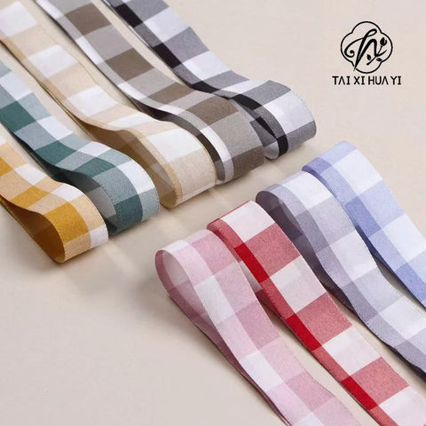2.5CM Luxury Hot Stamping English Ribbon Love Polyester Flower Gift Packaging Ribbon for Christmas and Weddings