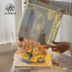 Square Shape Exquisite Tanabata Valentine's Day Flower Packaging Box for Flower Recycled Materials
