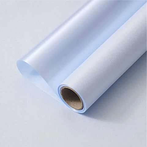 Single-Sided Coated Floral Paper Wrapped Waterproof Pearl Satin Silk Texture and Thickened Silver Glitter Film