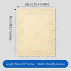 Coated Sea Salt Cheese Hollow Lace Edge Flower Packaging Paper Single Side for Mother's Day Bouquet
