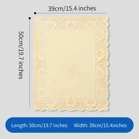 Coated Sea Salt Cheese Hollow Lace Edge Flower Packaging Paper Single Side for Mother's Day Bouquet