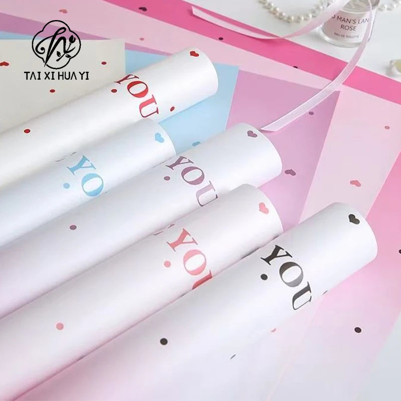 Valentine's Day Florist Qixi Encounter Gradient Wrap Paper Art Paper Fresh Flowers Waterproof Wrapping Secondary image