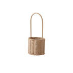 Portable Outdoor Picnic Basket Home Decorative Storage Woven Flower Pot Hand-Held Rattan Wicker Accompanying Floral Gift Basket