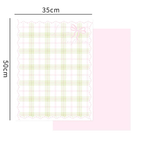 Internet Celebrity Simple Grid Packaged Coated Flowers DIY Mother's Day Bow Wrapped Bouquet