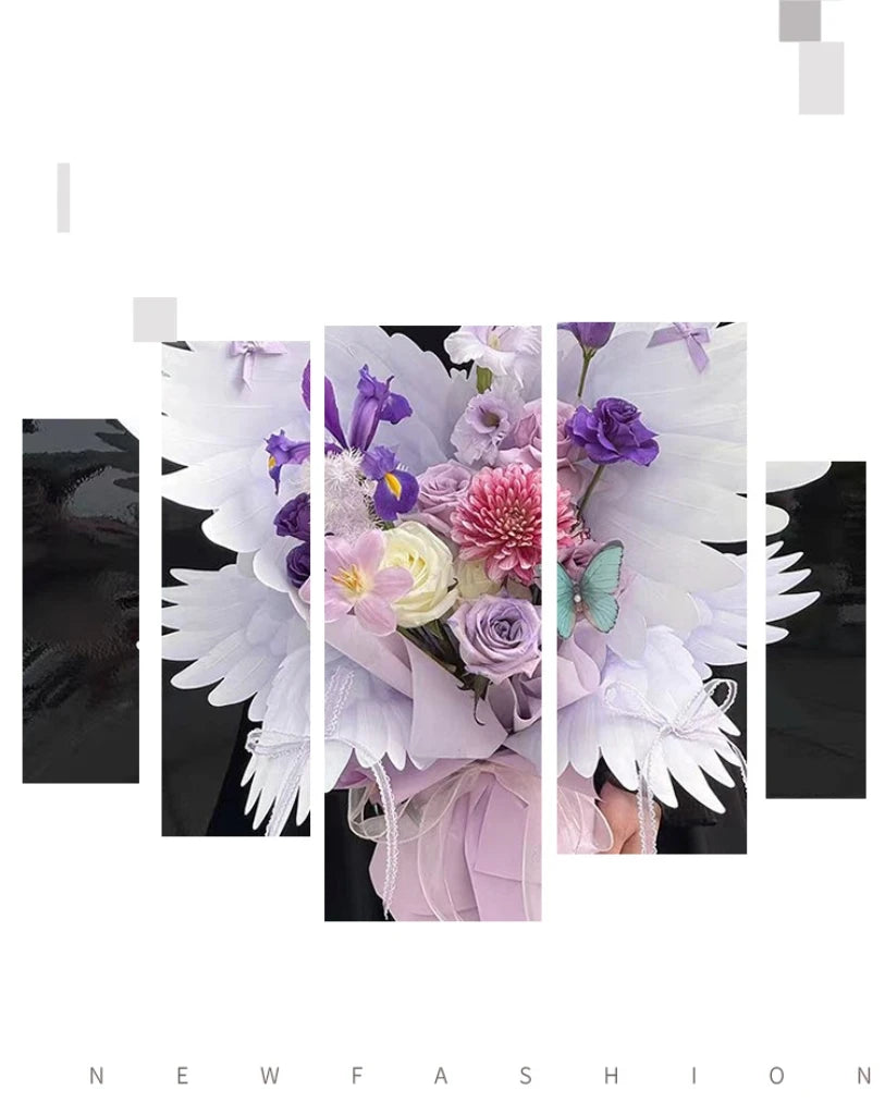 Sky and Birds Flower Kraft Paper Packaging DIY Handmade Wings Alien with Single-Coated Side