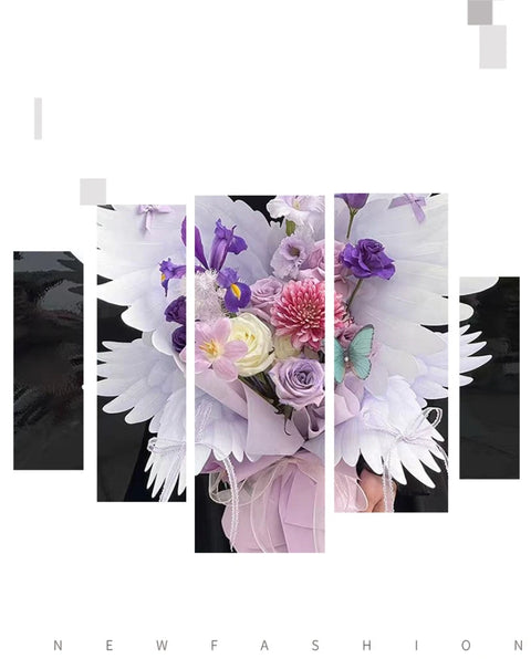 Sky and Birds Flower Kraft Paper Packaging DIY Handmade Wings Alien with Single-Coated Side