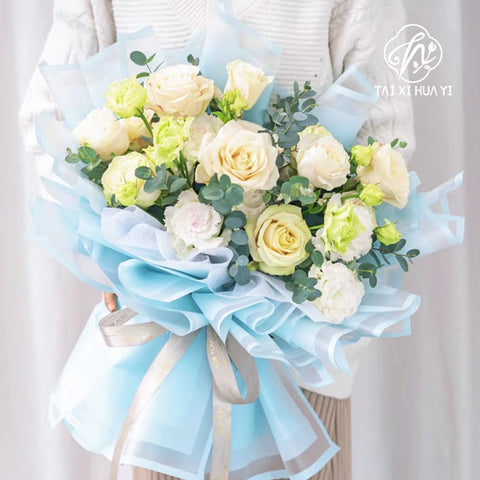 Flower Bouquet Packaging Paper Single-Sided Coated Wrapping Paper for Flower Shops