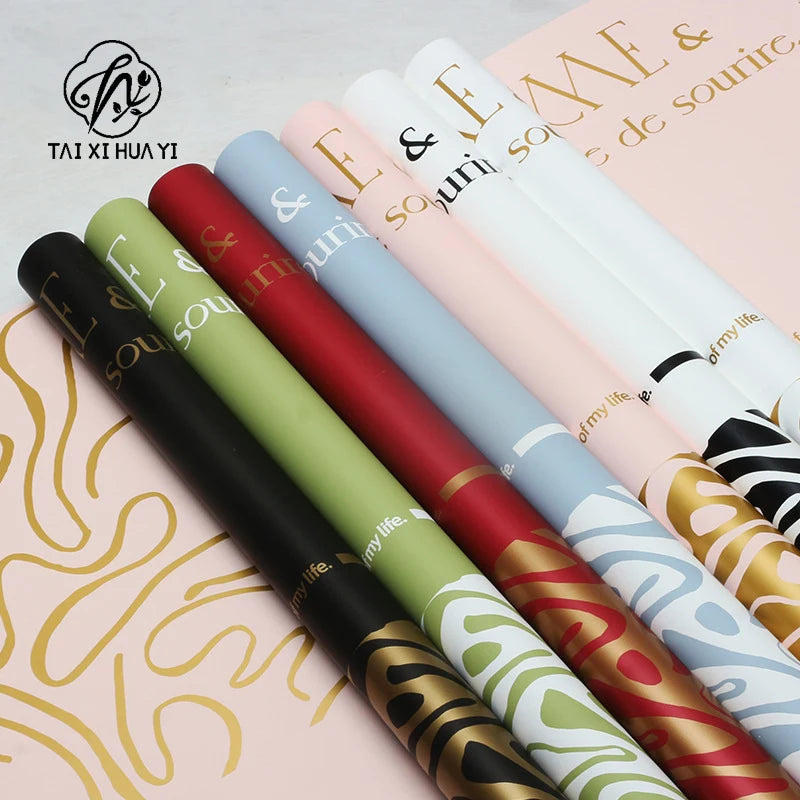 Waterproof Virgin Pulp PE Coating Floral Bouquet Wrapping Paper for Valentine's Day Gifts Florist Packaging Paper
