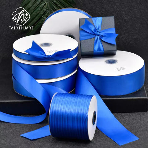 Polyester Satin Single Face Ribbon 100 Yards 4cm 1 1/2inches Eco-Friendly Durable Christmas Gift Wrap Florist Cake Packaging