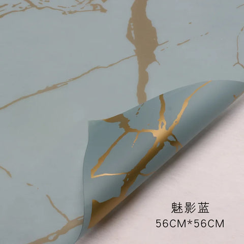 Golden Marble Patterned Flower Packaging Paper Single-Sided Matte Coated Bouquet Packaging