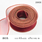 Fishtail Luxury Satin Silk Ribbon Fresh Flower DIY Material Wavy Edge Bow Ribbon Cake Edge Christmas