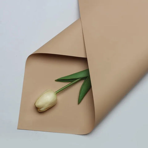 Handmade Ou Ya Two-Color Floral Wrapping Paper Waterproof Flower Packaging with Coating for Bouquets