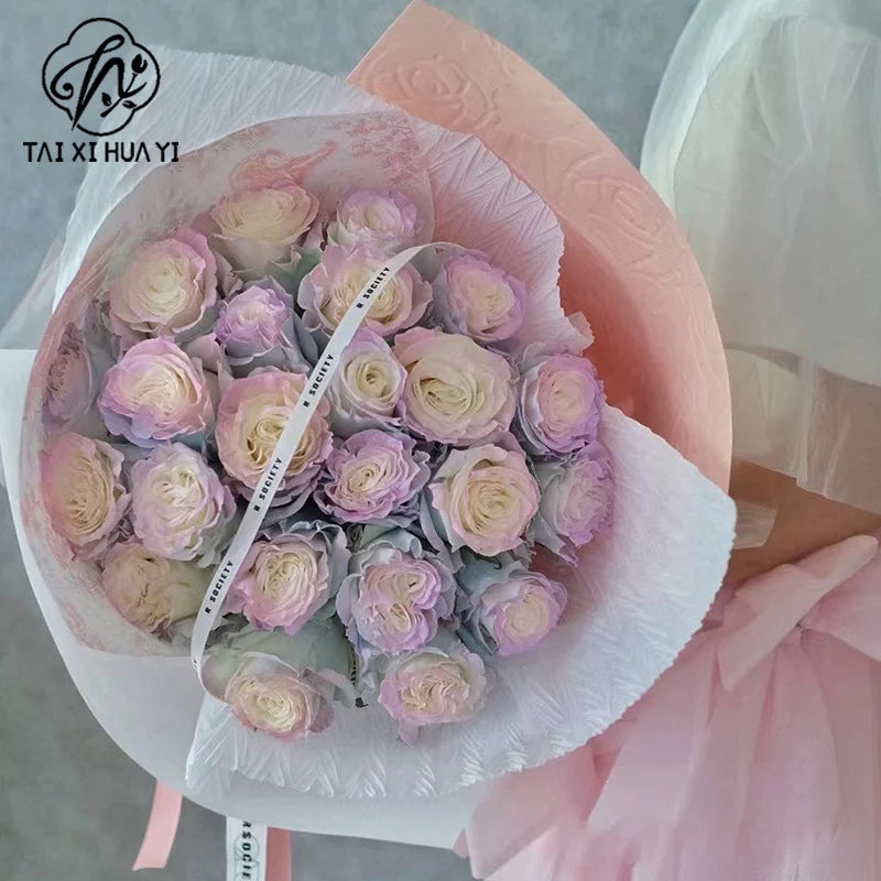 Waterproof Double-sided Coating Wrinkled Flowers Bouquet Wrapping Paper Atmosphere Gift Pack