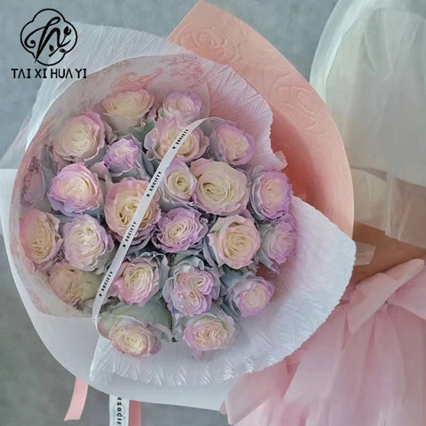 Waterproof Double-sided Coating Wrinkled Flowers Bouquet Wrapping Paper Atmosphere Gift Pack