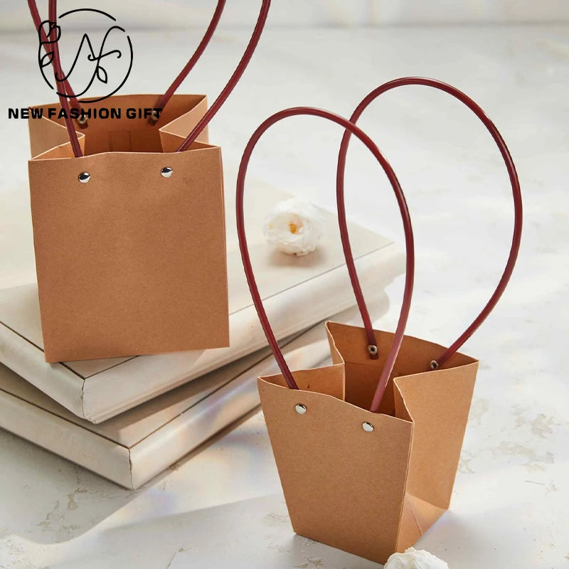 Portable & Reusable Waterproof Paper Tube for Fresh Flower Arrangements DIY Rose Bouquet Packaging Boxes Flower Art
