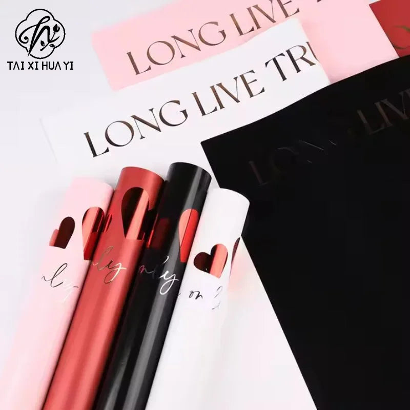 Valentine's Day Coated Flower Bouquet Packaging Paper Single Side for Paper Flower Shop Materials