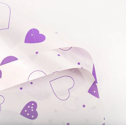 Valentine's Day Neon Love Flower Packaging Paper Waterproof Single Side Coated for Your Romantic Moments