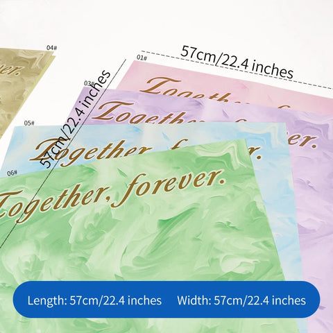 Double-sided Waterproof PVC Flower Wrapping Paper for Valentine's Day Bouquets and Gifts Florist Wrapper