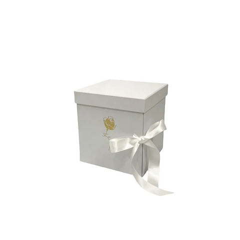Rotating Square Rigid Gift Box Sponge Flower Packaging Valentine's Day Qixi Wedding Birthday Recycled Materials Coated Paper