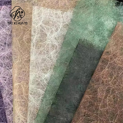 Wholesale Single Side PE Coating Raffia Grass Inner Lining Material for Fresh Flower Bouquet Packaging