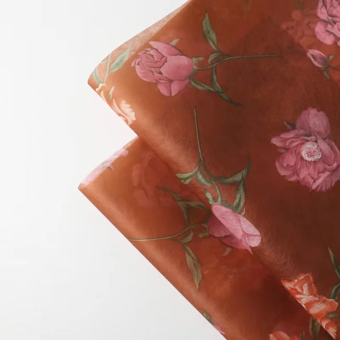 Waterproof Eco-Friendly Recyclable Korean Printed Pearlescent Film Floral Bouquet Wrapping DIY Customized pink Packing Paper