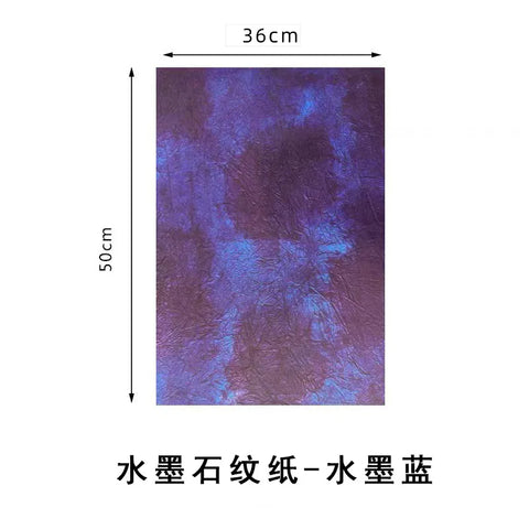 Essentials for Flower Shop Elegant Floral 50*35cm Tie-dye Art Paper Coated Bouquet Gift Wrapping Paper