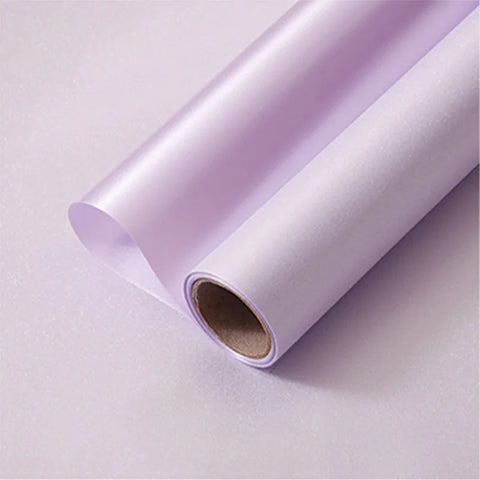 Single-Sided Coated Floral Paper Wrapped Waterproof Pearl Satin Silk Texture and Thickened Silver Glitter Film