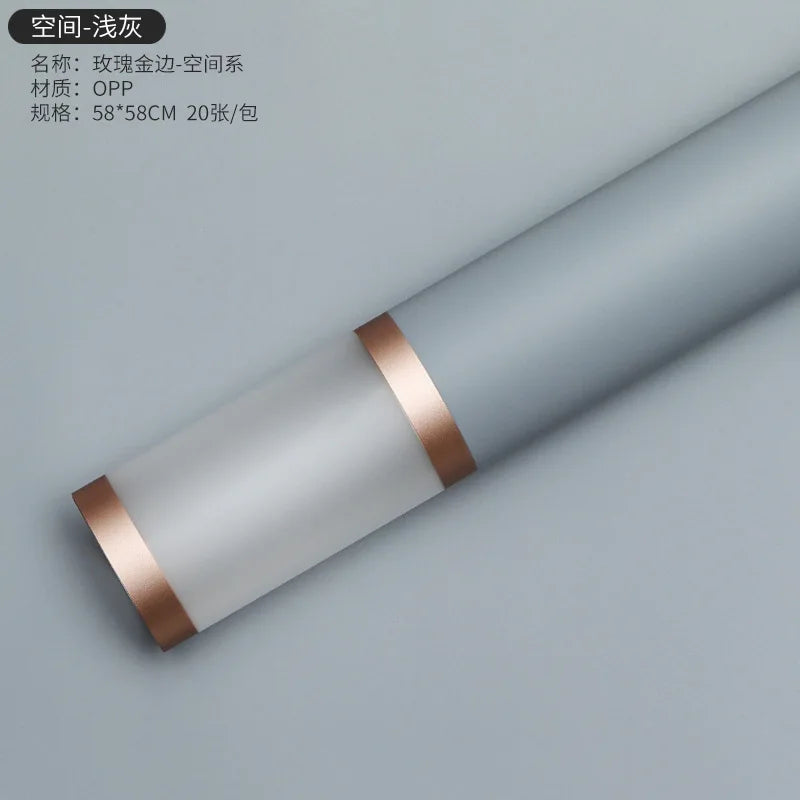 Double Gold Edge Jelly Film for Valentine's Day Flower Wrapping Craft Sticker Bouquet Wrapping Paper Wholesale