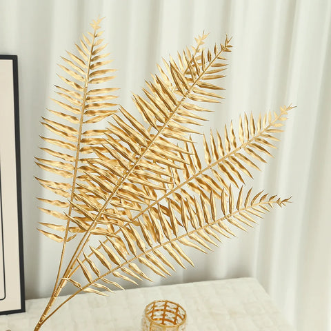 Golden Eucalyptus Ginkgo Gold Leaf Simulation Flower Hug Bucket Festive Christmas Wedding Graduation Decoration