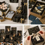 Customized Printed Logo Gold Waterproof Eco-friendly Recyclable Gift Wrapping Tissue Rose Mixed Pulp Packaging