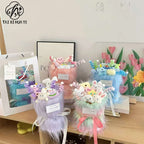 Valentine's Day Sanrio Wool Plush Flower Bouquet-Everlasting Environment-Friendly Birthday Gift for Girls & Mother's Day