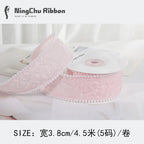 Luxury Pearl Pleated Ribbon for Birthday Wedding Christmas Valentine's Day DIY Packaging Baking Decorations for Bunches Bouquets